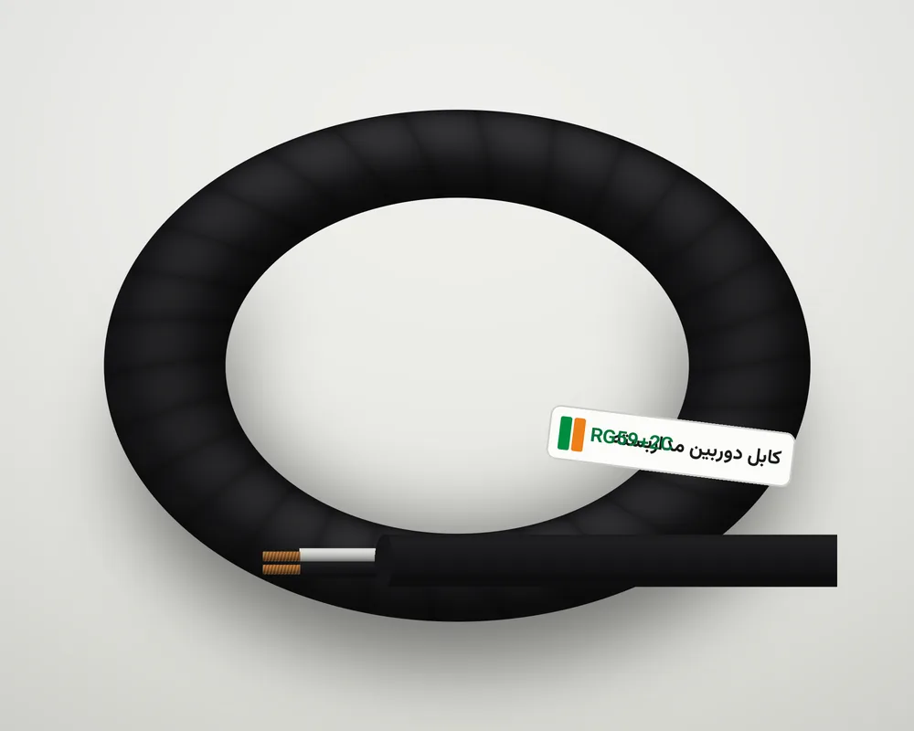حلقه کابل دوربین مداربسته پرتو الکتریک با برچسب سایز RG59+2C