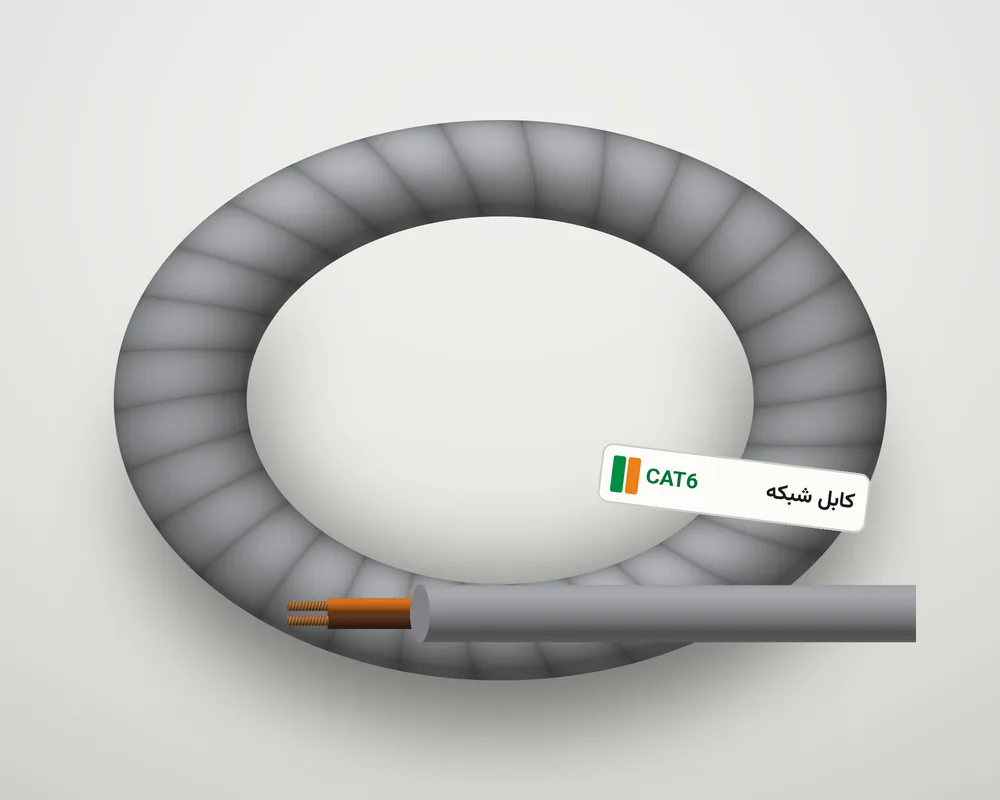 حلقه کابل شبکه پرتو الکتریک با برچسب سایز CAT6